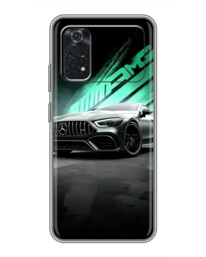 Чехол для Xiaomi POCO X4 Pro 5G с картинкой «Темный Mercedes AMG»