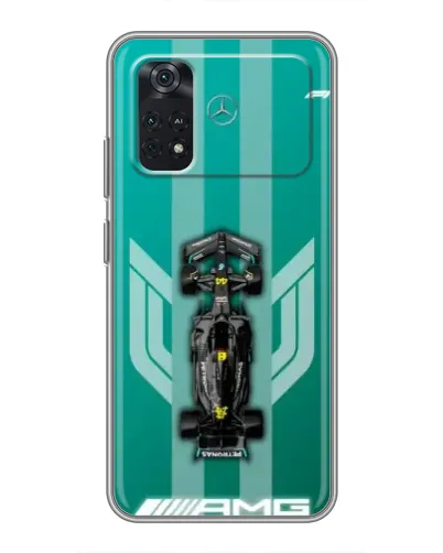 Чехол для Xiaomi POCO X4 Pro 5G с картинкой «Mercedes AMG Petronas»