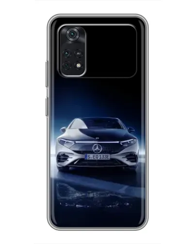 Чехол для Xiaomi POCO X4 Pro 5G с картинкой «Ночной Mercedes EQ»
