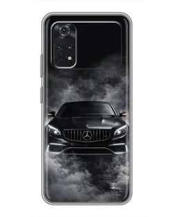 Чехол для Xiaomi POCO X4 Pro 5G с картинкой «Mercedes в дыму»