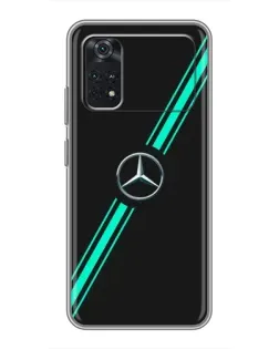 Чехол для Xiaomi POCO X4 Pro 5G с картинкой «Спортивные линии Mercedes» Чехол для Xiaomi POCO X4 Pro 5G с картинкой «Спортивные линии Mercedes»