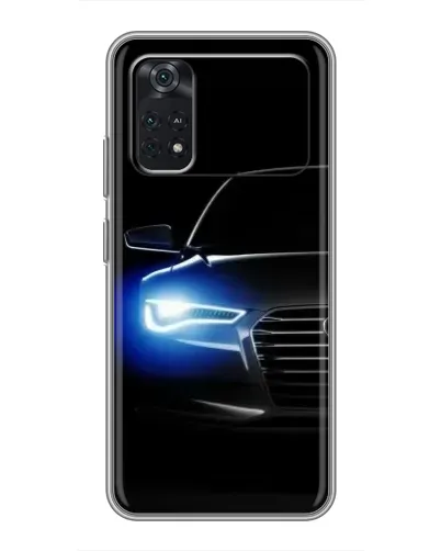 Чехол для Xiaomi POCO X4 Pro 5G с картинкой «Неоновый взгляд Audi»