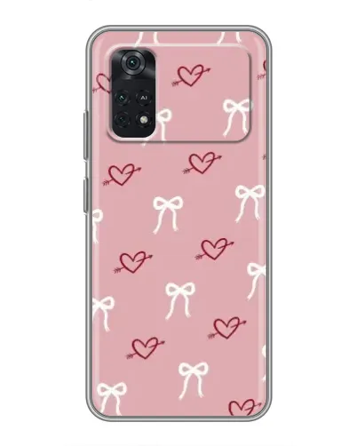 Чехол для Xiaomi POCO X4 Pro 5G с картинкой «Сердца и банты» Чехол для Xiaomi POCO X4 Pro 5G с картинкой «Сердца и банты»