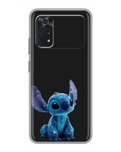 Чехол для Xiaomi POCO X4 Pro 5G с картинкой «Стич на черном»