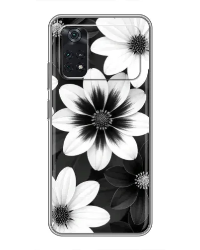 Чехол для Xiaomi POCO X4 Pro 5G с картинкой «Монохромные астры»