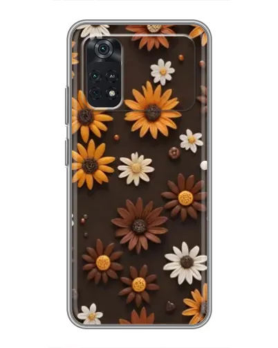 Чехол для Xiaomi POCO X4 Pro 5G с картинкой «Узор из маленьких подсолнухов»