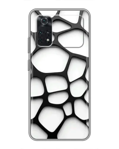 Чехол для Xiaomi POCO X4 Pro 5G с картинкой «Белая объемная сетка»