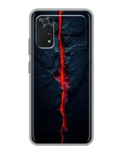Чехол для Xiaomi POCO X4 Pro 5G с картинкой «Kрасная лавовая трещина»