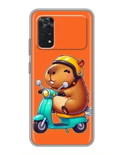 Чохол для Xiaomi POCO X4 Pro 5G з картинкою «Капібара на скутері» Чохол для Xiaomi POCO X4 Pro 5G з картинкою «Капібара на скутері»