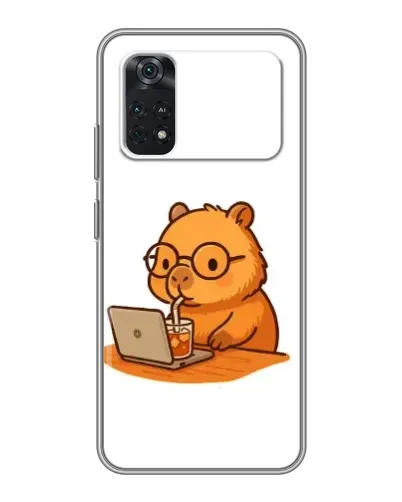 Чехол для Xiaomi POCO X4 Pro 5G с картинкой «Капибара с ноутбуком» Чехол для Xiaomi POCO X4 Pro 5G с картинкой «Капибара с ноутбуком»