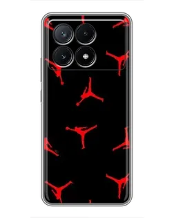 Чехол для Xiaomi POCO X6 Pro (5G) с картинкой «Jordan Red Pattern» Чехол для Xiaomi POCO X6 Pro (5G) с картинкой «Jordan Red Pattern»