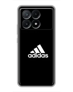 Чехол для Xiaomi POCO X6 Pro (5G) с картинкой «Черная классика Adidas»