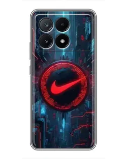 Чехол для Xiaomi POCO X6 Pro (5G) с картинкой «Техногенный стиль Nike» Чехол для Xiaomi POCO X6 Pro (5G) с картинкой «Техногенный стиль Nike»