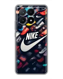 Чехол для Xiaomi POCO X6 Pro (5G) с картинкой «Коллекция кроссовок Nike» Чехол для Xiaomi POCO X6 Pro (5G) с картинкой «Коллекция кроссовок Nike»