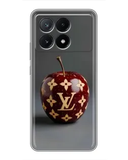 Чехол для Xiaomi POCO X6 Pro (5G) с картинкой «Красное яблоко LV»