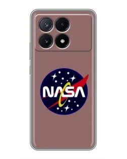 Чехол для Xiaomi POCO X6 Pro (5G) с картинкой «NASA — ретро космос»