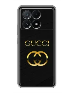 Чехол для Xiaomi POCO X6 Pro (5G) с картинкой «Золотой логотип Gucci» Чехол для Xiaomi POCO X6 Pro (5G) с картинкой «Золотой логотип Gucci»