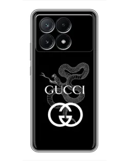 Чехол для Xiaomi POCO X6 Pro (5G) с картинкой «Gucci — серебряная змея» Чехол для Xiaomi POCO X6 Pro (5G) с картинкой «Gucci — серебряная змея»