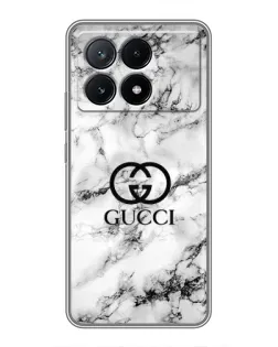 Чехол для Xiaomi POCO X6 Pro (5G) с картинкой «Gucci — мраморный шик» Чехол для Xiaomi POCO X6 Pro (5G) с картинкой «Gucci — мраморный шик»