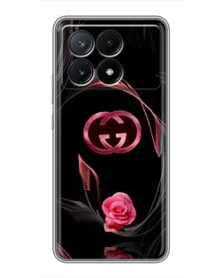 Чехол для Xiaomi POCO X6 Pro (5G) с картинкой «Gucci — неоновая роза» Чехол для Xiaomi POCO X6 Pro (5G) с картинкой «Gucci — неоновая роза»