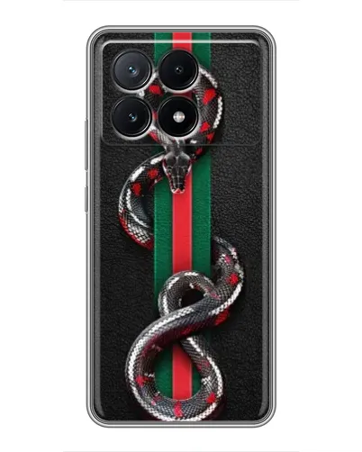 Чехол для Xiaomi POCO X6 Pro (5G) с картинкой «Gucci — змея на полосе» Чехол для Xiaomi POCO X6 Pro (5G) с картинкой «Gucci — змея на полосе»