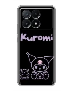 Чохол для Xiaomi POCO X6 Pro (5G) з картинкою «Kuromi — чорний мінімалізм»