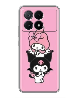 Чехол для Xiaomi POCO X6 Pro (5G) с картинкой «My Melody и Kuromi» Чехол для Xiaomi POCO X6 Pro (5G) с картинкой «My Melody и Kuromi»
