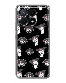 Чехол для Xiaomi POCO X6 Pro (5G) с картинкой «Черный паттерн Kuromi» Чехол для Xiaomi POCO X6 Pro (5G) с картинкой «Черный паттерн Kuromi»