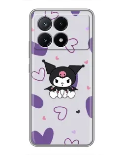 Чехол для Xiaomi POCO X6 Pro (5G) с картинкой «Kuromi и лавандовые сердца» Чехол для Xiaomi POCO X6 Pro (5G) с картинкой «Kuromi и лавандовые сердца»