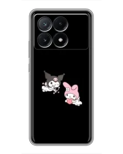 Чехол для Xiaomi POCO X6 Pro (5G) с картинкой «My Melody и Kuromi» Чехол для Xiaomi POCO X6 Pro (5G) с картинкой «My Melody и Kuromi»