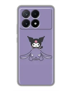 Чехол для Xiaomi POCO X6 Pro (5G) с картинкой «Kuromi на лиловом фоне» Чехол для Xiaomi POCO X6 Pro (5G) с картинкой «Kuromi на лиловом фоне»