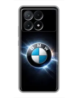 Чохол для Xiaomi POCO X6 Pro (5G) з картинкою «BMW — неонове сяйво»