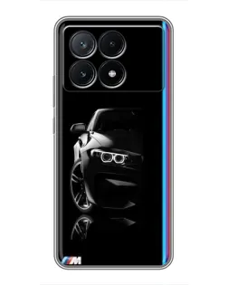 Чохол для Xiaomi POCO X6 Pro (5G) з картинкою «Силует BMW в темряві»