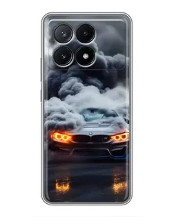 Чохол для Xiaomi POCO X6 Pro (5G) з картинкою «BMW у диму»