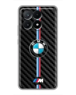 Чохол для Xiaomi POCO X6 Pro (5G) з картинкою «Емблема BMW та карбон»