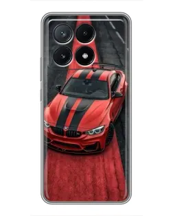 Чохол для Xiaomi POCO X6 Pro (5G) з картинкою «BMW на червоній доріжці»