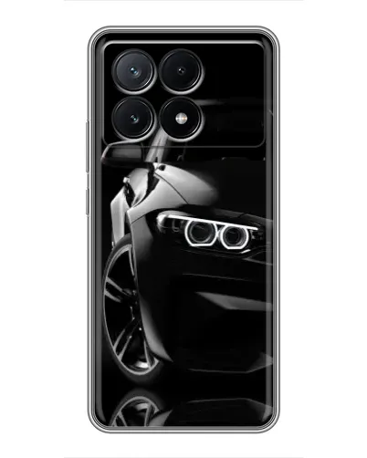 Чехол для Xiaomi POCO X6 Pro (5G) с картинкой «Черная BMW — профиль» Чехол для Xiaomi POCO X6 Pro (5G) с картинкой «Черная BMW — профиль»