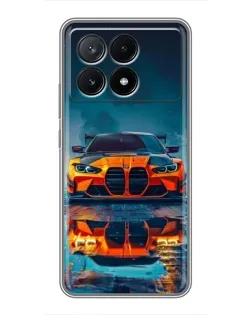 Чехол для Xiaomi POCO X6 Pro (5G) с картинкой «BMW — золотая эмблема»