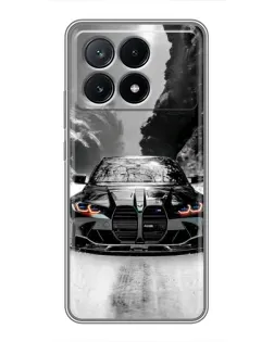 Чехол для Xiaomi POCO X6 Pro (5G) с картинкой «BMW — акварельный дрифт»