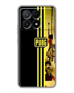 Чехол для Xiaomi POCO X6 Pro (5G) с картинкой «PUBG — камуфляжный шлем»