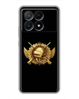 Чехол для Xiaomi POCO X6 Pro (5G) с картинкой «PUBG — оранжевый градиент»