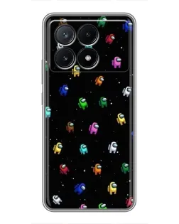 Чехол для Xiaomi POCO X6 Pro (5G) с картинкой «Экипаж Among Us»