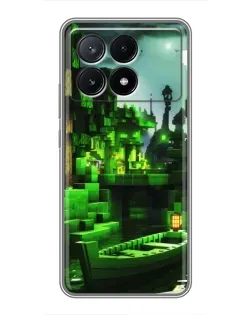 Чехол для Xiaomi POCO X6 Pro (5G) с картинкой «Minecraft лесной пейзаж» Чехол для Xiaomi POCO X6 Pro (5G) с картинкой «Minecraft лесной пейзаж»