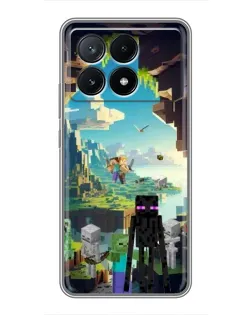 Чехол для Xiaomi POCO X6 Pro (5G) с картинкой «Эндермен в лесу» Чехол для Xiaomi POCO X6 Pro (5G) с картинкой «Эндермен в лесу»