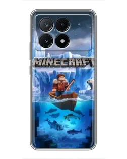 Чехол для Xiaomi POCO X6 Pro (5G) с картинкой «Minecraft ледяной мир» Чехол для Xiaomi POCO X6 Pro (5G) с картинкой «Minecraft ледяной мир»