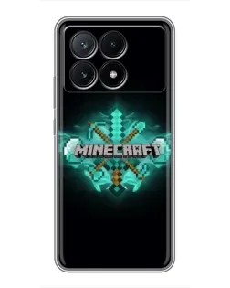 Чехол для Xiaomi POCO X6 Pro (5G) с картинкой «Minecraft Diamond лого» Чехол для Xiaomi POCO X6 Pro (5G) с картинкой «Minecraft Diamond лого»
