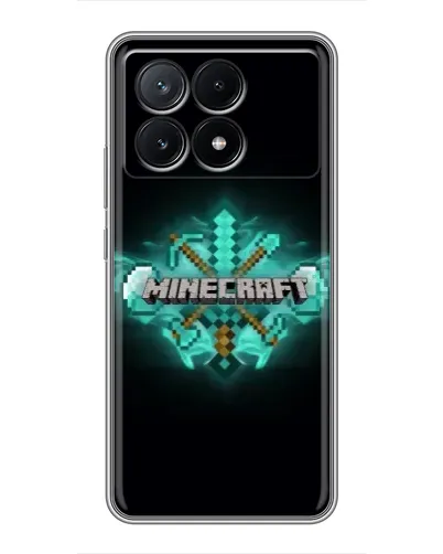 Чохол для Xiaomi POCO X6 Pro (5G) з картинкою «Minecraft Diamond лого» Чохол для Xiaomi POCO X6 Pro (5G) з картинкою «Minecraft Diamond лого»