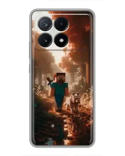 Чехол для Xiaomi POCO X6 Pro (5G) с картинкой «Стив в лесу» Чехол для Xiaomi POCO X6 Pro (5G) с картинкой «Стив в лесу»