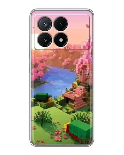 Чехол для Xiaomi POCO X6 Pro (5G) с картинкой «Розовое дерево Minecraft» Чехол для Xiaomi POCO X6 Pro (5G) с картинкой «Розовое дерево Minecraft»