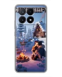 Чехол для Xiaomi POCO X6 Pro (5G) с картинкой «Зимний Minecraft» Чехол для Xiaomi POCO X6 Pro (5G) с картинкой «Зимний Minecraft»